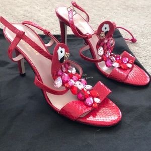 Brand New Kate Spade Coral Jewel Sandals